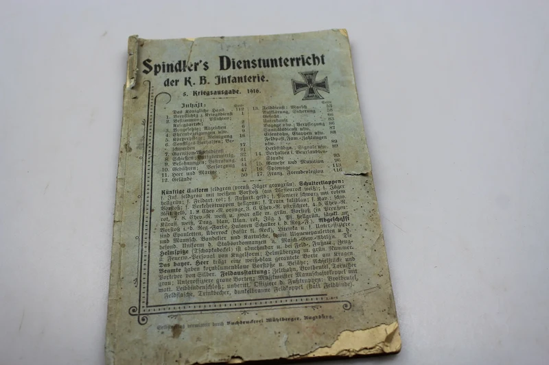 Splinders Dienstunterricht der Kb Infanterie – 1916