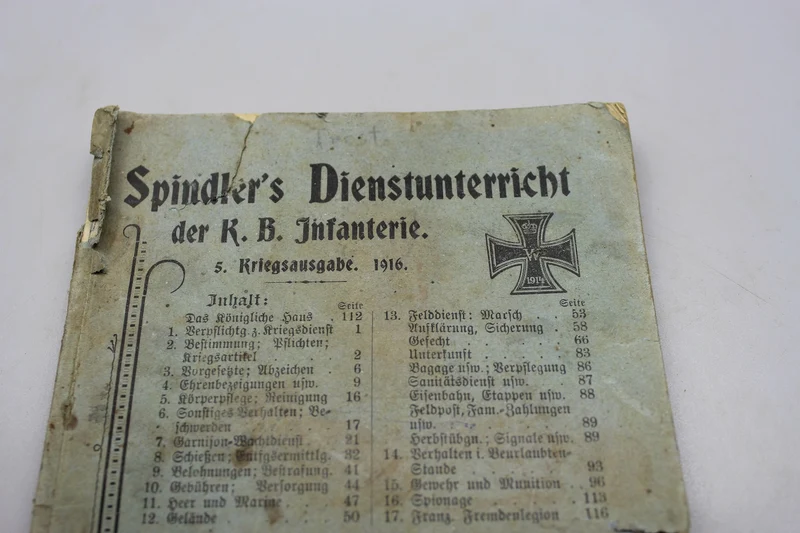 Splinders Dienstunterricht der Kb Infanterie – 1916