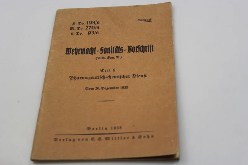 Medizinisches Handbuch der Wehrmacht - 1935