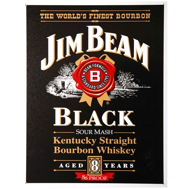 101 inc. Metallplatte groß 6. Jim Beam schwarz