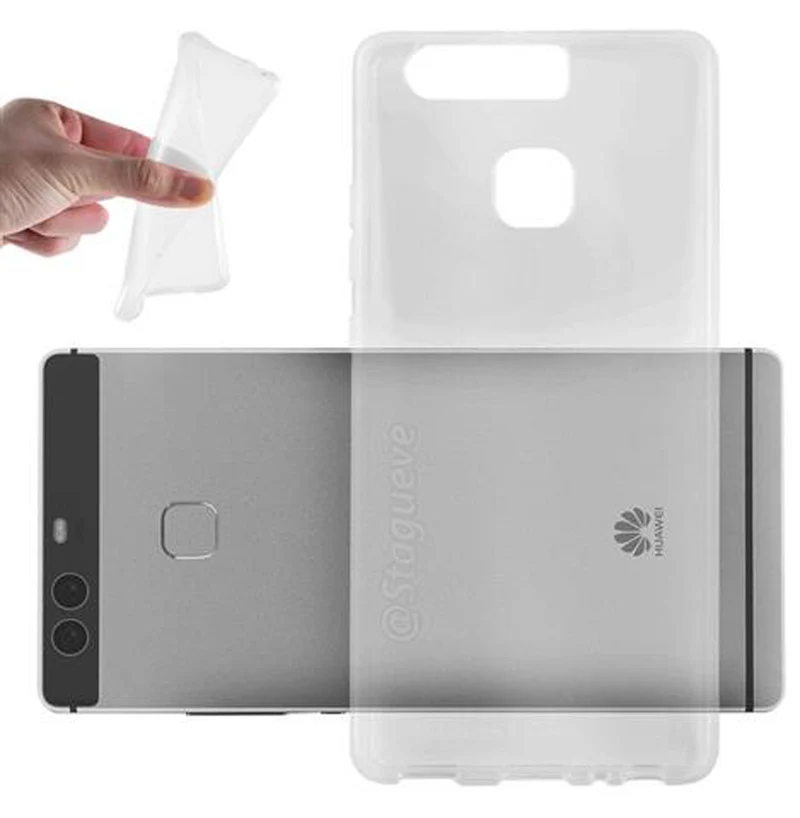Cadorabo Hülle kompatibel mit Huawei P9 Schutzhülle aus flexiblem TPU Silikon
