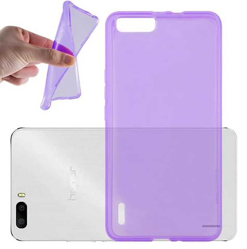 Cadorabo Hülle kompatibel mit Honor 6 PLUS Schutzhülle aus flexiblem TPU Silikon