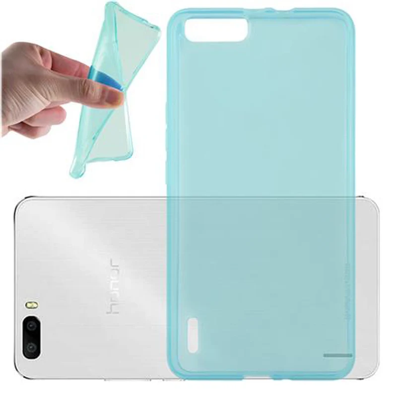 Cadorabo Hülle kompatibel mit Honor 6 PLUS Schutzhülle aus flexiblem TPU Silikon