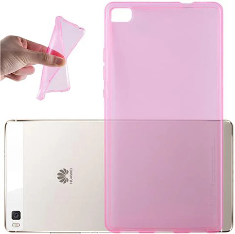 Cadorabo Hülle kompatibel mit Huawei P8 Schutzhülle aus flexiblem TPU Silikon