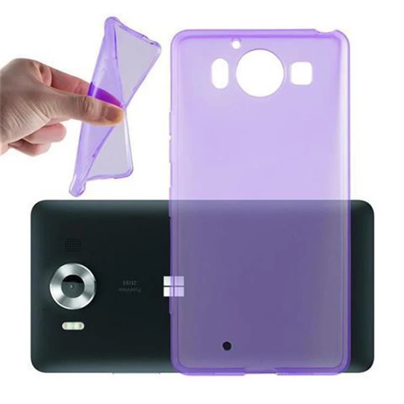 Cadorabo Hülle kompatibel mit Nokia Lumia 950 XL Schutzhülle aus flexiblem TPU Silikon