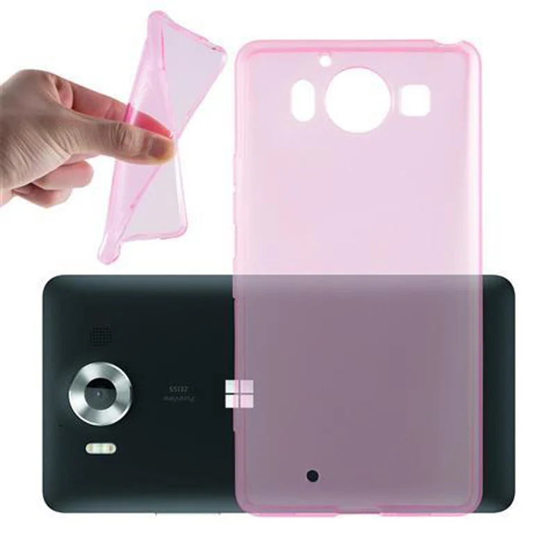 Cadorabo Hülle kompatibel mit Nokia Lumia 950 XL Schutzhülle aus flexiblem TPU Silikon