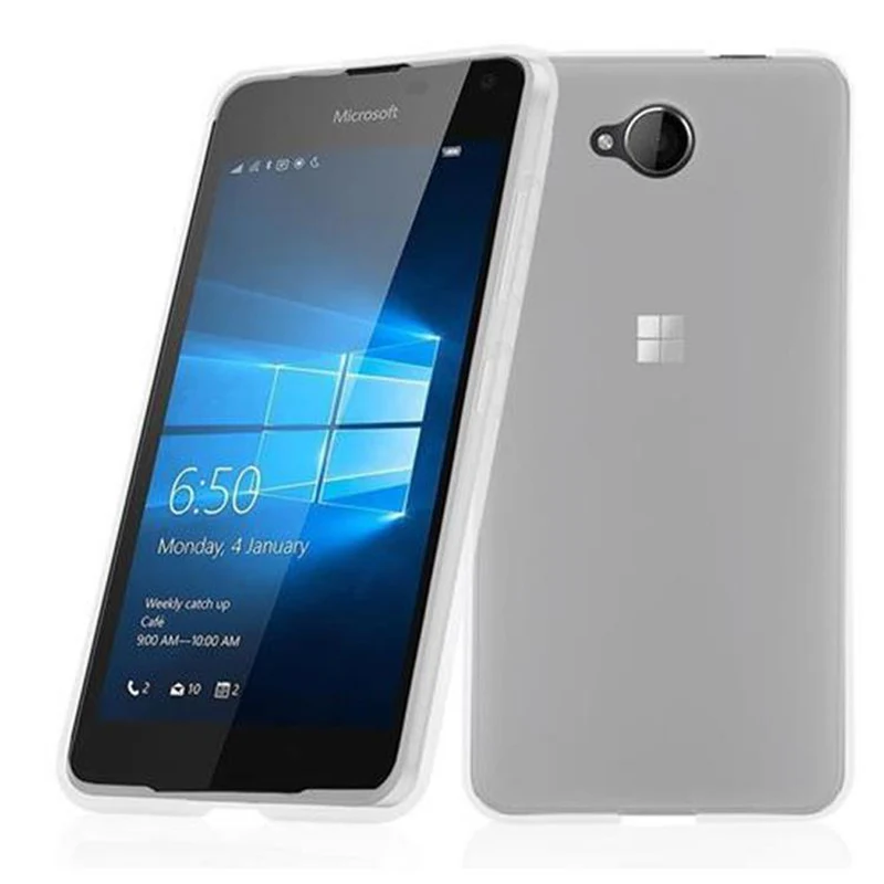 Cadorabo Hülle kompatibel mit Nokia Lumia 650 Schutzhülle aus flexiblem TPU Silikon