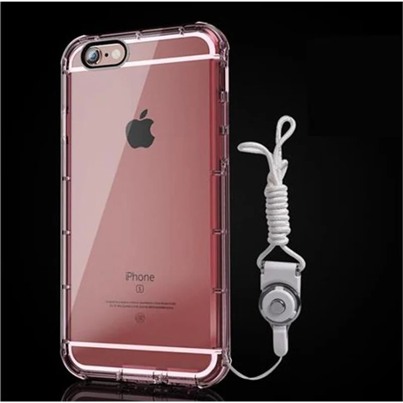 Cadorabo Hülle kompatibel mit Apple iPhone 6 / 6S Schutzhülle aus flexiblem TPU Silikon mit Schlaufe