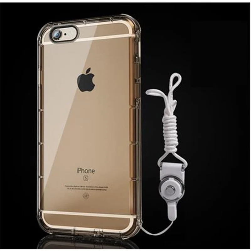 Cadorabo Hülle kompatibel mit Apple iPhone 6 / 6S Schutzhülle aus flexiblem TPU Silikon mit Schlaufe