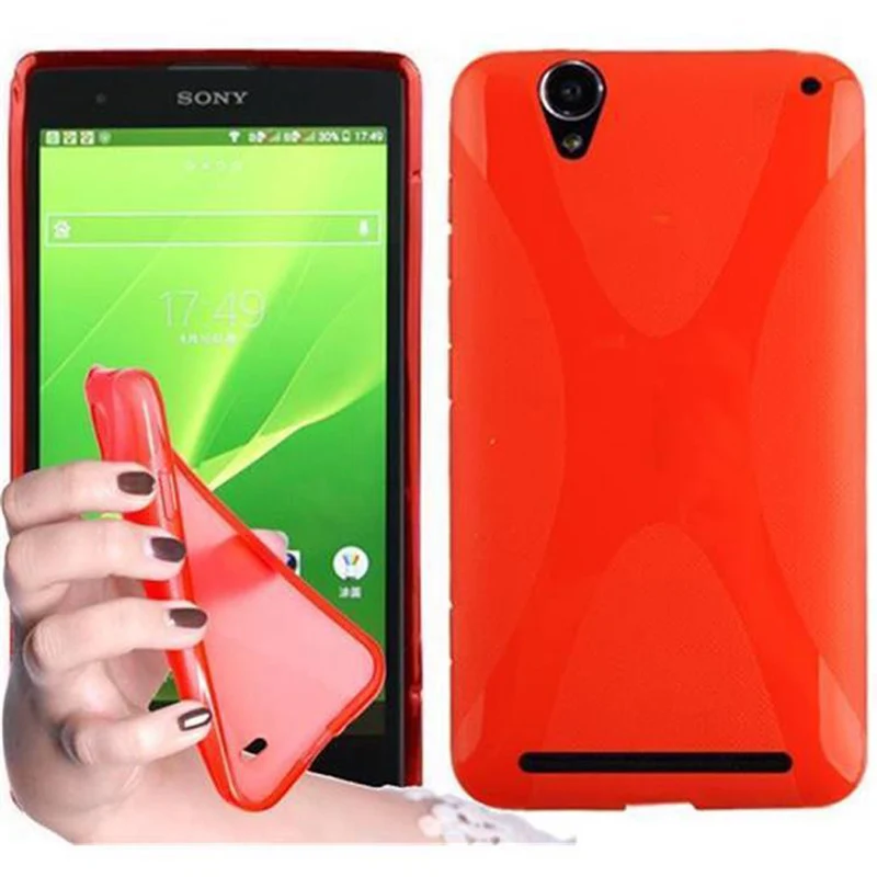 Cadorabo Hülle kompatibel mit Sony Xperia T2 ULTRA Schutzhülle aus flexiblem TPU Silikon