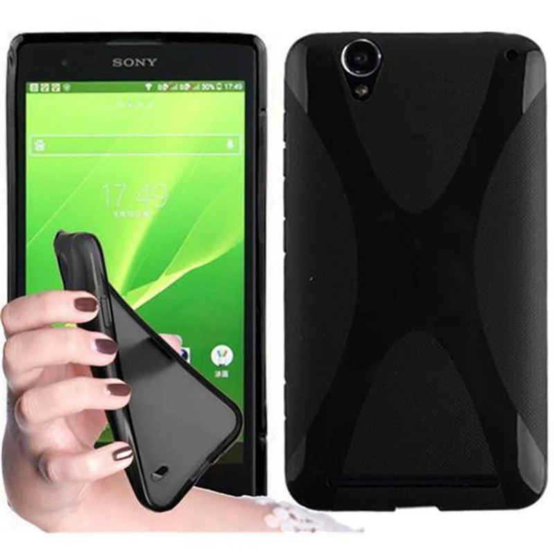 Cadorabo Hülle kompatibel mit Sony Xperia T2 ULTRA Schutzhülle aus flexiblem TPU Silikon