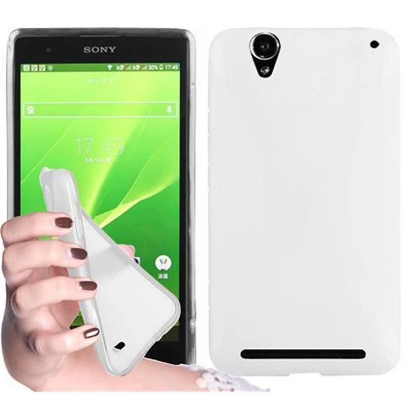 Cadorabo Hülle kompatibel mit Sony Xperia T2 ULTRA Schutzhülle aus flexiblem TPU Silikon