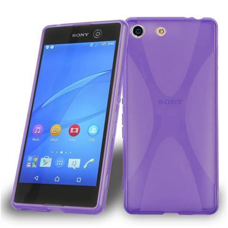 Cadorabo Hülle kompatibel mit Sony Xperia M5 Schutzhülle aus flexiblem TPU Silikon