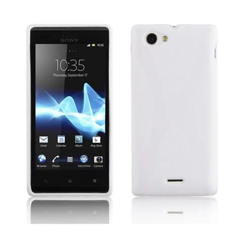Cadorabo Hülle kompatibel mit Sony Xperia J Schutzhülle aus flexiblem TPU Silikon