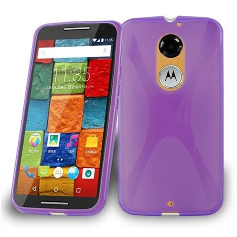 Cadorabo Hülle kompatibel mit Motorola MOTO X2 Schutzhülle aus flexiblem TPU Silikon