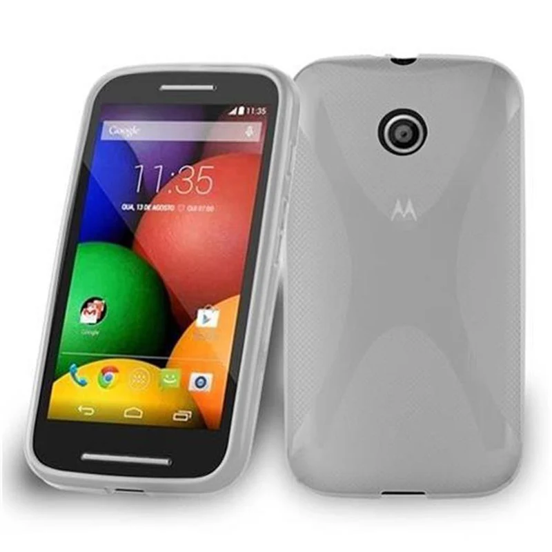 Cadorabo Hülle kompatibel mit Motorola MOTO E Schutzhülle aus flexiblem TPU Silikon