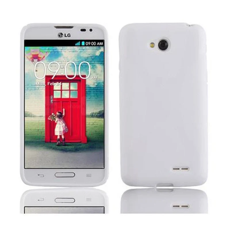 Cadorabo Hülle kompatibel mit LG L70 (1. SIM) Schutzhülle aus flexiblem TPU Silikon