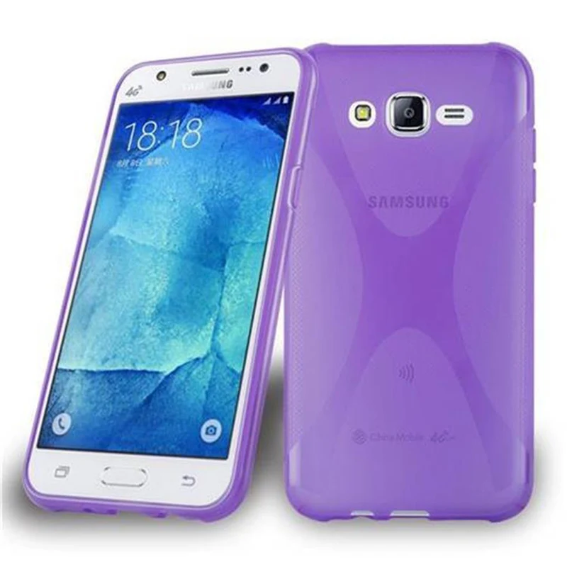 Cadorabo Hülle kompatibel mit Samsung Galaxy J7 2015 Schutzhülle aus flexiblem TPU Silikon