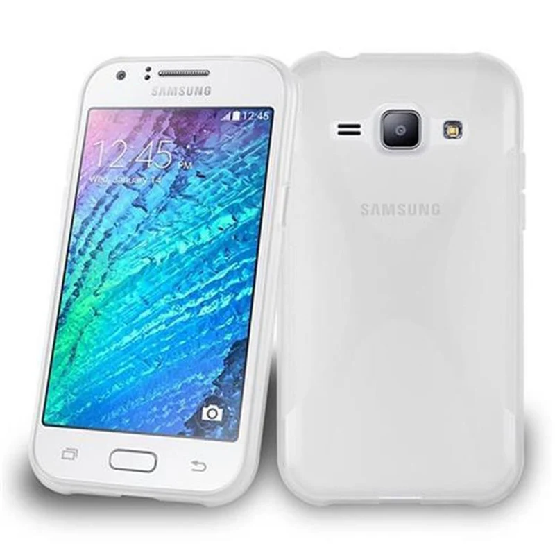 Cadorabo Hülle kompatibel mit Samsung Galaxy J1 2015 Schutzhülle aus flexiblem TPU Silikon