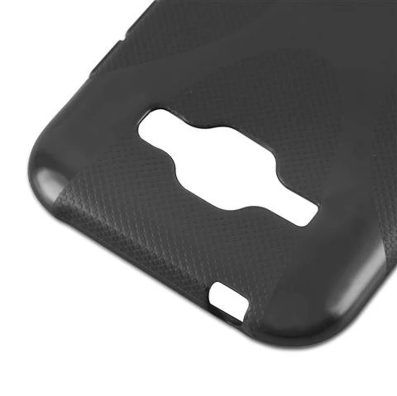 Cadorabo Hülle kompatibel mit Samsung Galaxy J1 2015 Schutzhülle aus flexiblem TPU Silikon