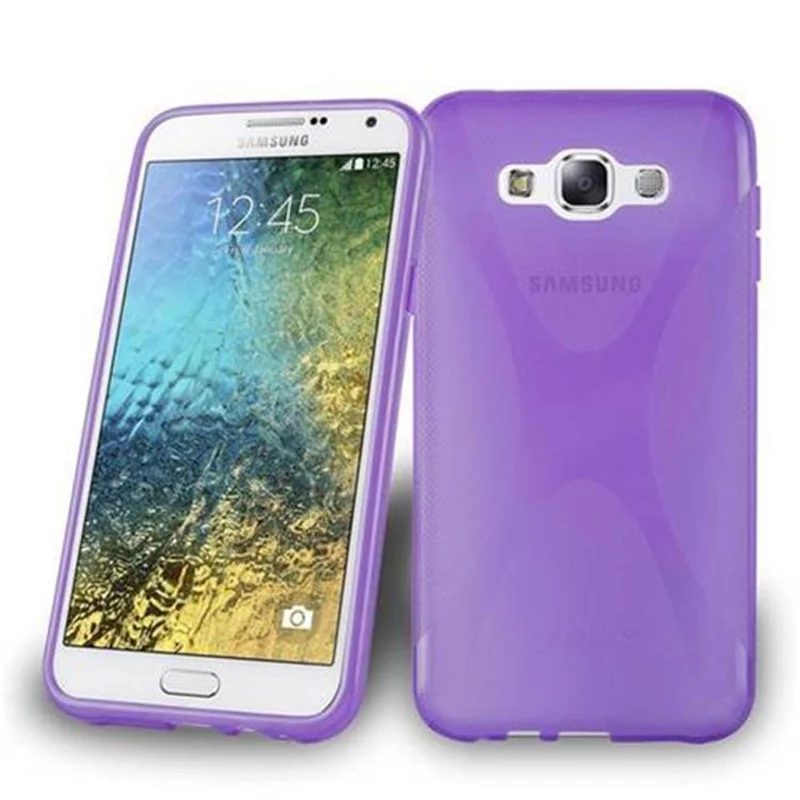 Cadorabo Hülle kompatibel mit Samsung Galaxy E7 Schutzhülle aus flexiblem TPU Silikon