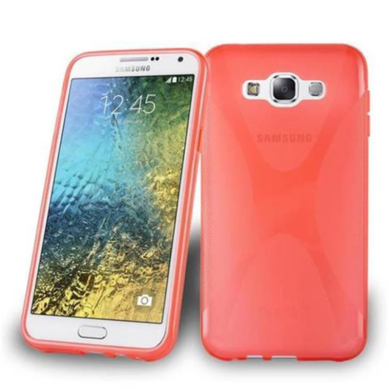 Cadorabo Hülle kompatibel mit Samsung Galaxy E7 Schutzhülle aus flexiblem TPU Silikon