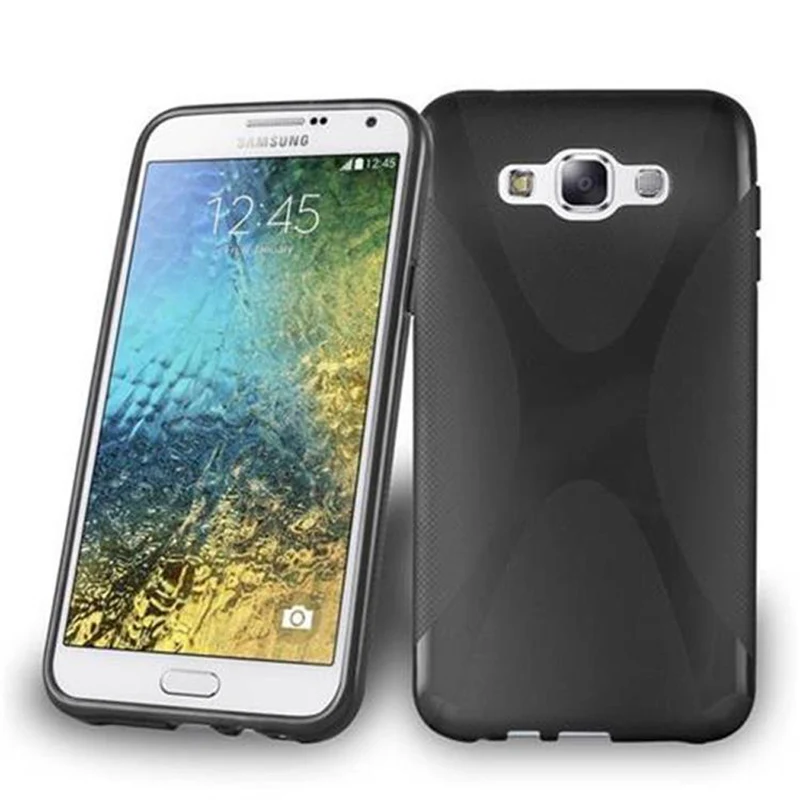 Cadorabo Hülle kompatibel mit Samsung Galaxy E7 Schutzhülle aus flexiblem TPU Silikon