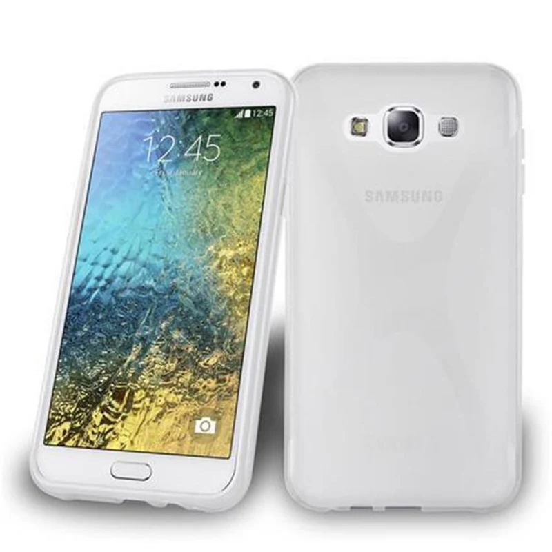 Cadorabo Hülle kompatibel mit Samsung Galaxy E7 Schutzhülle aus flexiblem TPU Silikon