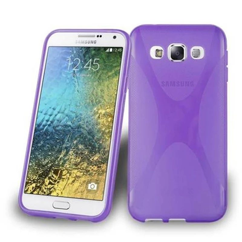 Cadorabo Hülle kompatibel mit Samsung Galaxy E5 Schutzhülle aus flexiblem TPU Silikon
