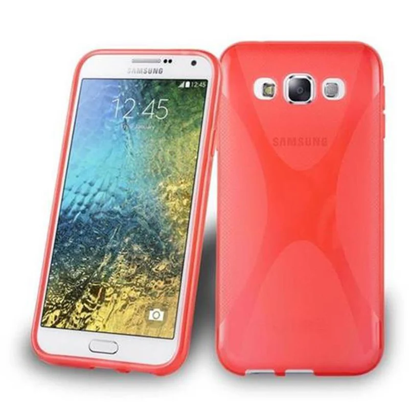 Cadorabo Hülle kompatibel mit Samsung Galaxy E5 Schutzhülle aus flexiblem TPU Silikon