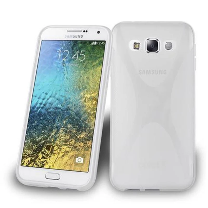 Cadorabo Hülle kompatibel mit Samsung Galaxy E5 Schutzhülle aus flexiblem TPU Silikon