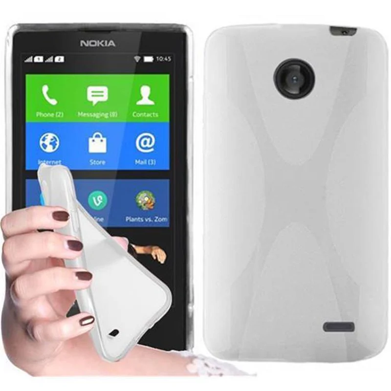 Cadorabo Hülle kompatibel mit Nokia Lumia X Schutzhülle aus flexiblem TPU Silikon