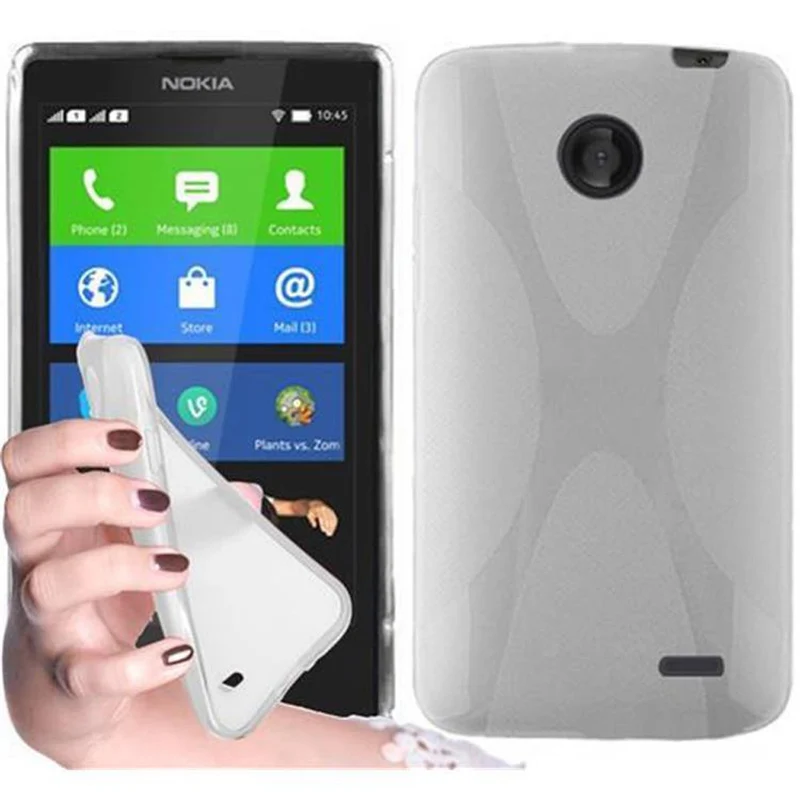 Cadorabo Hülle kompatibel mit Nokia Lumia X Schutzhülle aus flexiblem TPU Silikon