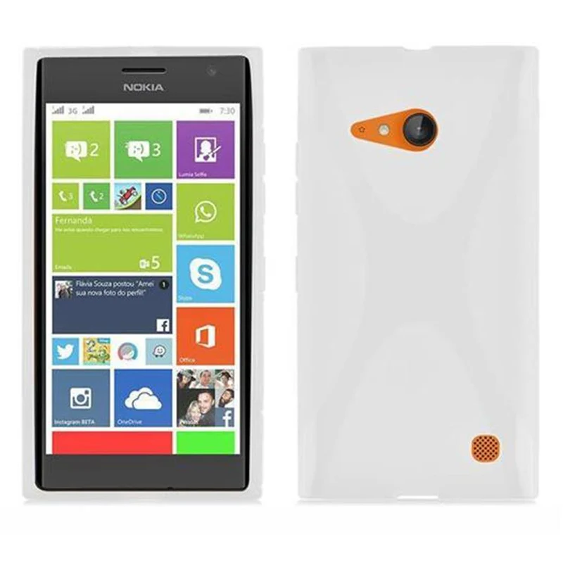 Cadorabo Hülle kompatibel mit Nokia Lumia 730 Schutzhülle aus flexiblem TPU Silikon