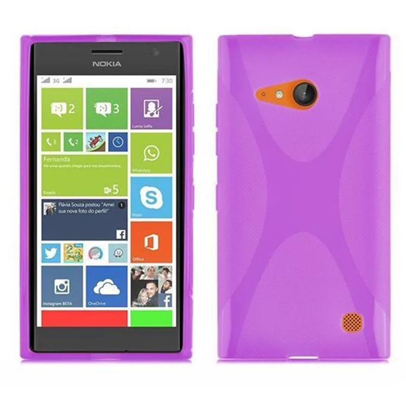 Cadorabo Hülle kompatibel mit Nokia Lumia 730 Schutzhülle aus flexiblem TPU Silikon