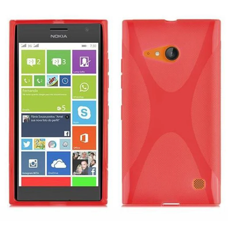 Cadorabo Hülle kompatibel mit Nokia Lumia 730 Schutzhülle aus flexiblem TPU Silikon