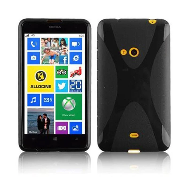 Cadorabo Hülle kompatibel mit Nokia Lumia 625 Schutzhülle aus flexiblem TPU Silikon