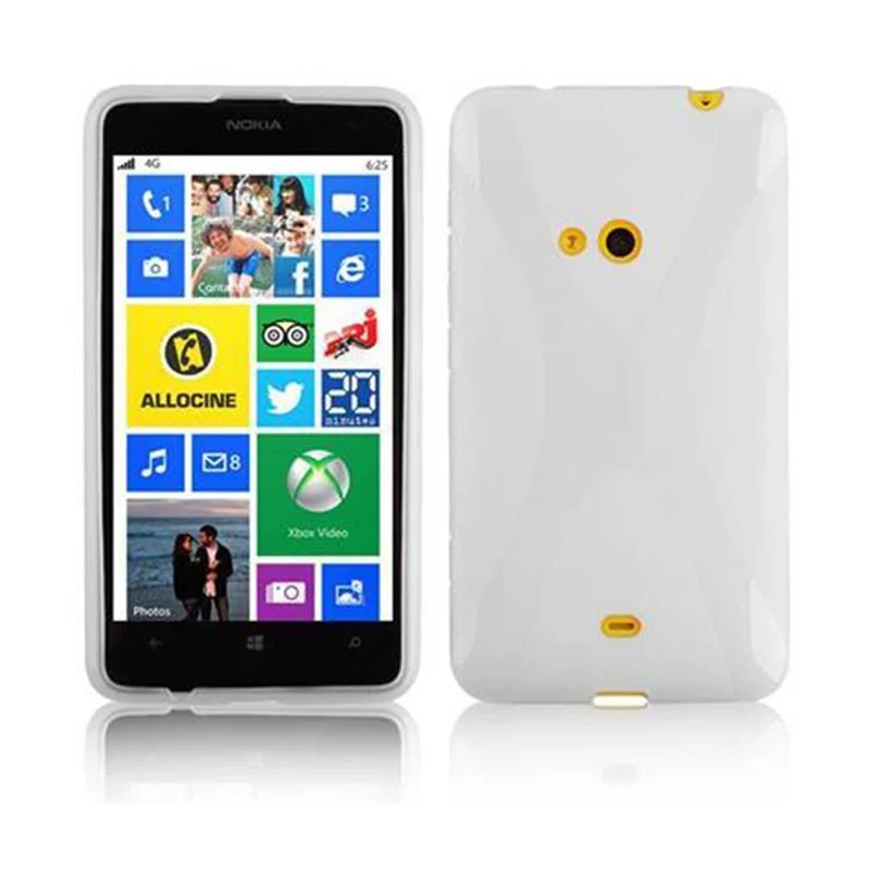 Cadorabo Hülle kompatibel mit Nokia Lumia 625 Schutzhülle aus flexiblem TPU Silikon