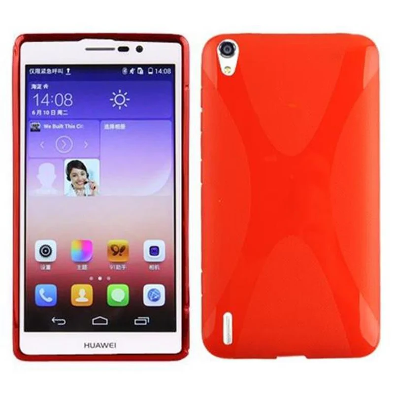 Cadorabo Hülle kompatibel mit Huawei ASCEND P7 Schutzhülle aus flexiblem TPU Silikon