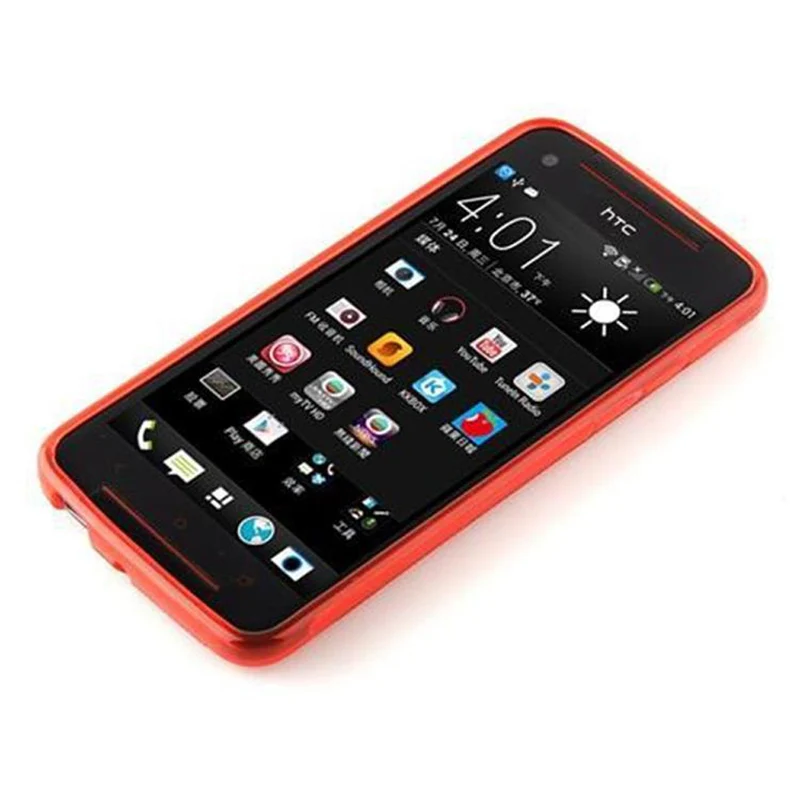 Cadorabo Hülle kompatibel mit HTC BUTTERFLY S Schutzhülle aus flexiblem TPU Silikon