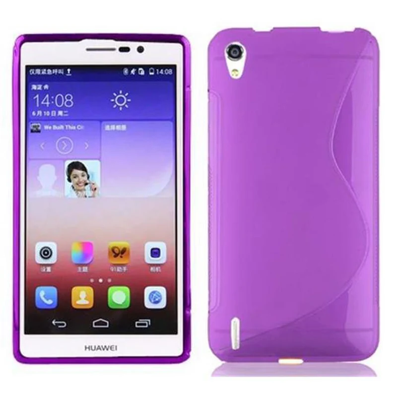 Cadorabo Hülle kompatibel mit Huawei ASCEND P7 Schutzhülle aus flexiblem TPU Silikon