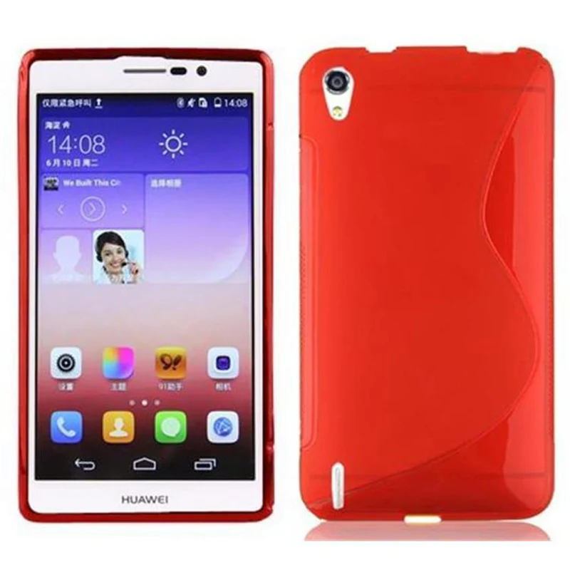 Cadorabo Hülle kompatibel mit Huawei ASCEND P7 Schutzhülle aus flexiblem TPU Silikon