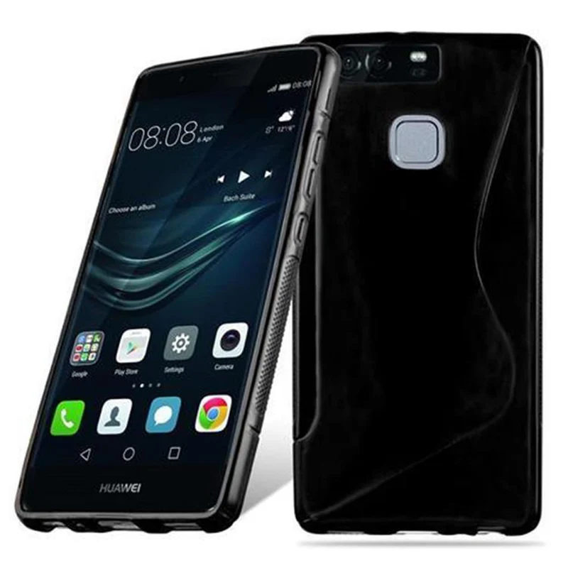 Cadorabo Hülle kompatibel mit Huawei P9 Schutzhülle aus flexiblem TPU Silikon
