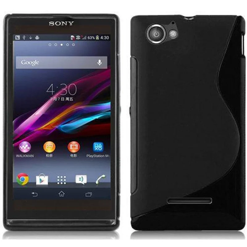 Cadorabo Hülle kompatibel mit Sony Xperia M Schutzhülle aus flexiblem TPU Silikon