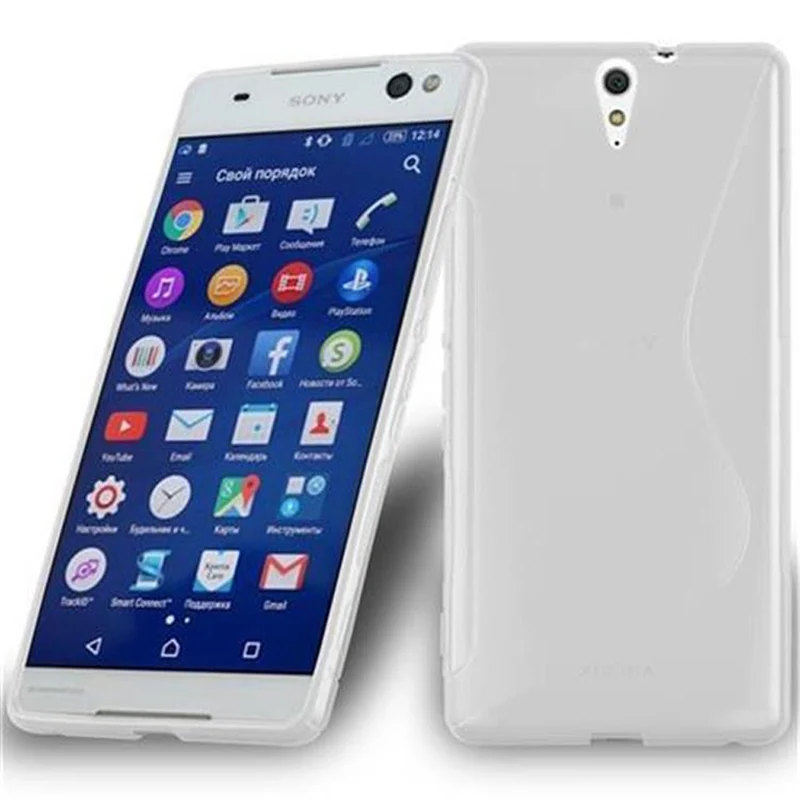 Cadorabo Hülle kompatibel mit Sony Xperia C5 ULTRA Schutzhülle aus flexiblem TPU Silikon