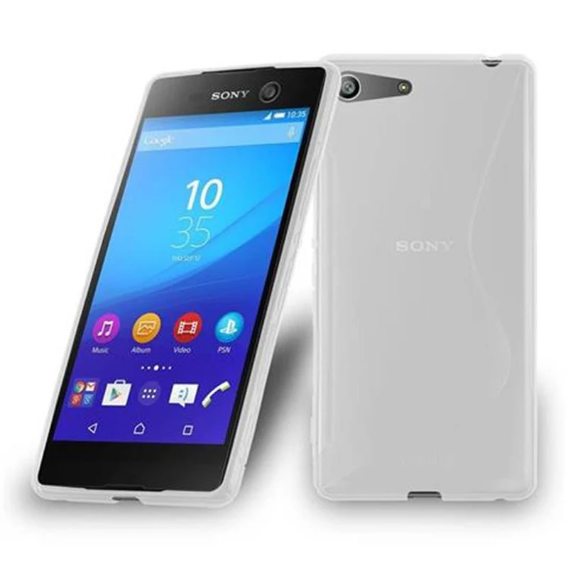 Cadorabo Hülle kompatibel mit Sony Xperia M5 Schutzhülle aus flexiblem TPU Silikon