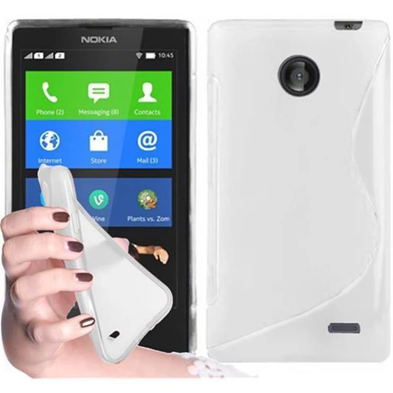 Cadorabo Hülle kompatibel mit Nokia Lumia X Schutzhülle aus flexiblem TPU Silikon