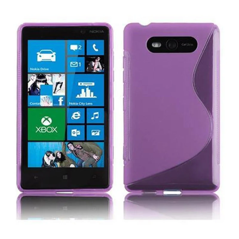 Cadorabo Hülle kompatibel mit Nokia Lumia 820 Schutzhülle aus flexiblem TPU Silikon