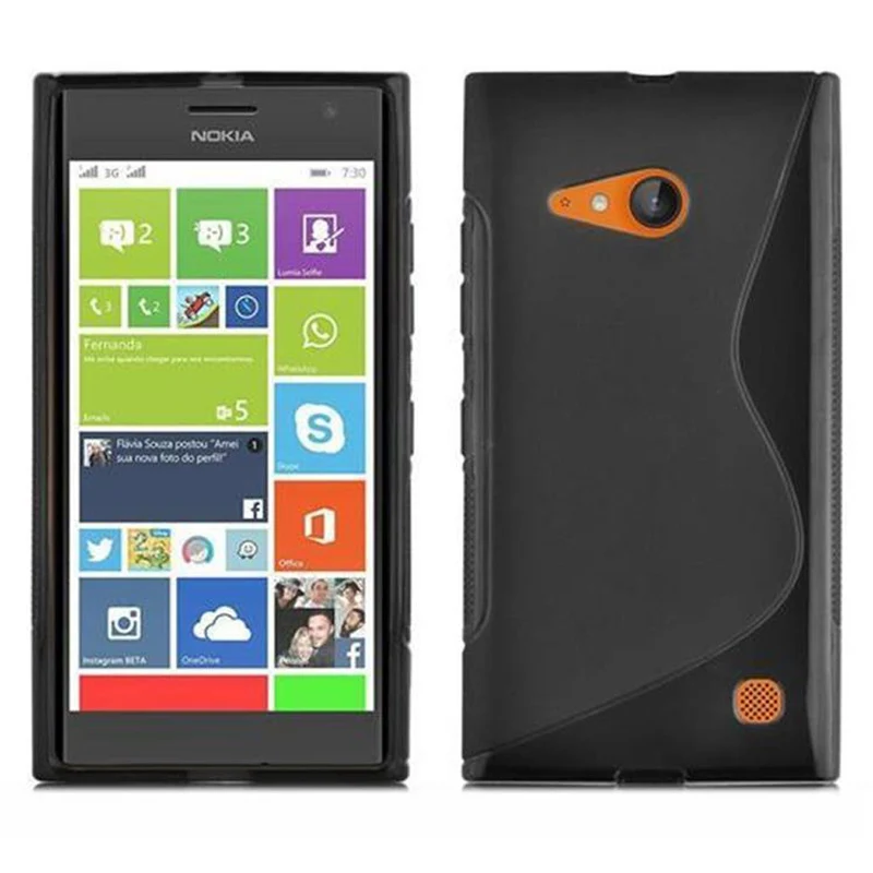 Cadorabo Hülle kompatibel mit Nokia Lumia 730 Schutzhülle aus flexiblem TPU Silikon