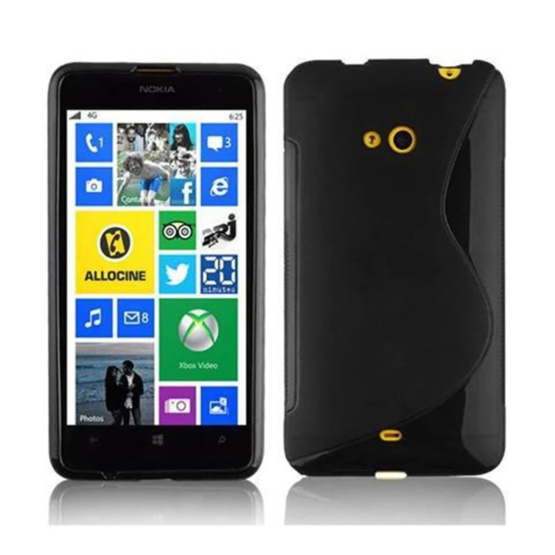 Cadorabo Hülle kompatibel mit Nokia Lumia 625 Schutzhülle aus flexiblem TPU Silikon